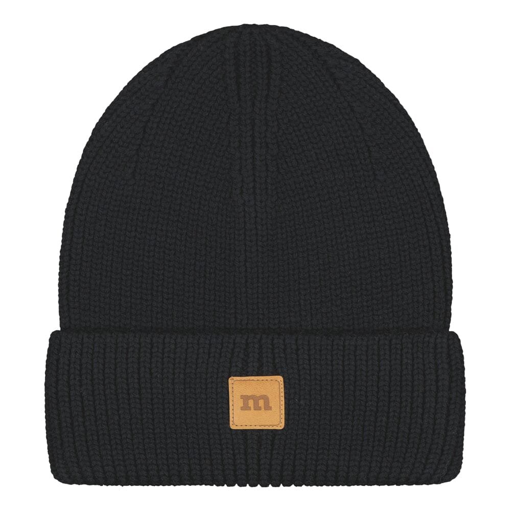 Knitted Beanie -Merinovillapipo | Black - 1-3Y