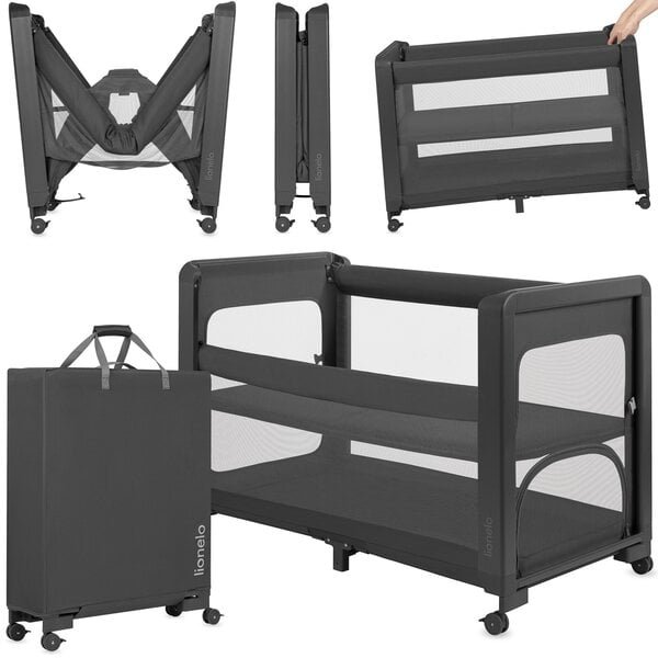 Monitoiminen sänky 5in1 Lionelo Patty Grey Graphite