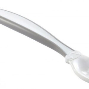 Muovilusikka Thermobaby, 2 kpl, valkoinen lilja/harmaa