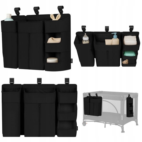 Pinnasängyn sivuorganisaattori Lionelo, musta