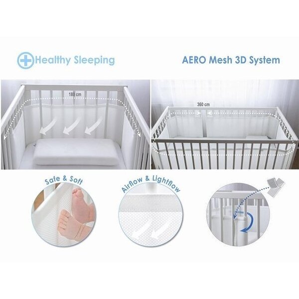 Pinnasängyn suoja Bumpair White 360x30cm