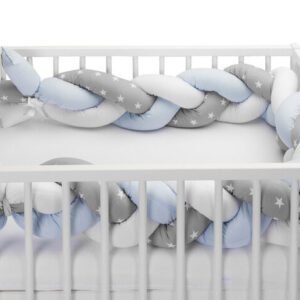 Pinnasängyn reunapehmuste 210 cm, sininen, Sensillo, 2222