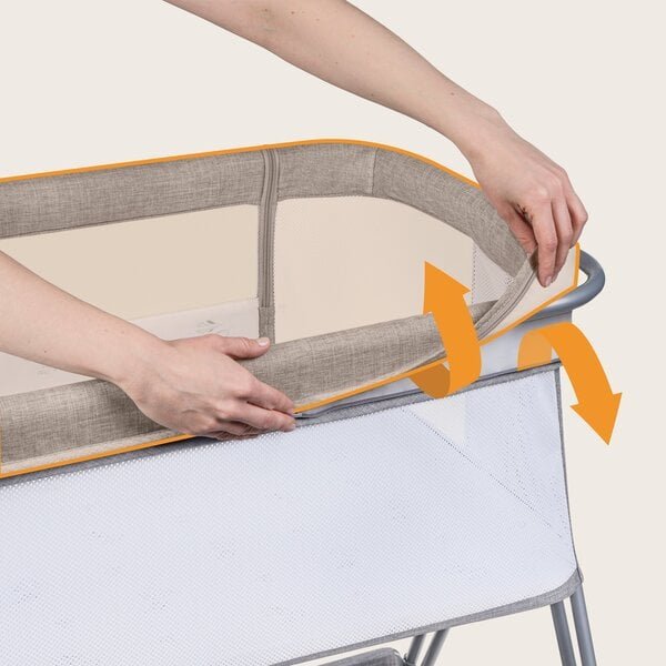 Pinnasänky 2in1 Lionelo Luna Grey Concrete