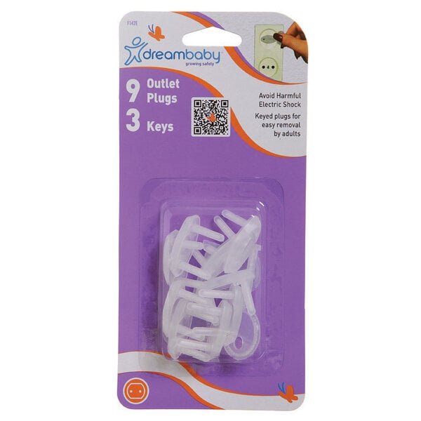 DREAMBABY Pistorasioiden suojukset avaimella 9 kpl