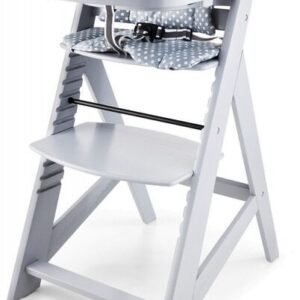 Puinen syöttötuoli harmaa