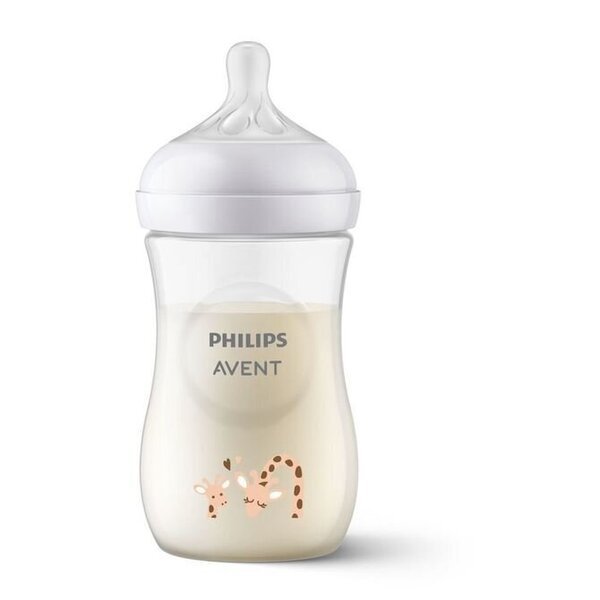 Pullo Philips Avent Natural Giraffe SCY903/66, 1+ kk, 260 ml