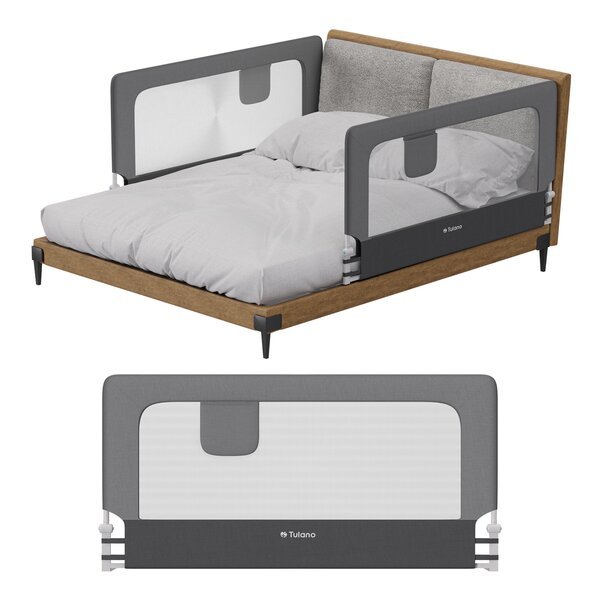 Sängyn turvakaide 150cm Peite 25 Harmaa