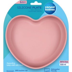 Silikonilevy tahmealla pohjalla Canpol Babies, vaaleanpunainen