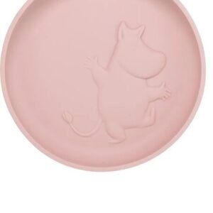 Silikoninen lautanen Muumi, ruusunmarjan pinkki, 4+ kk