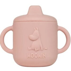 Silikoninen muki nokalla Muumi, rosehip pink, 4+ kk, 150 ml