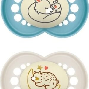 Silikoninen tutti MAM Baby Orginal Night Planet Love Boy, 16+ kk, 2 kpl