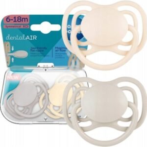 Silikoniset symmetriset tutit Canpol Babies, 6-18 kk, 2 kpl.