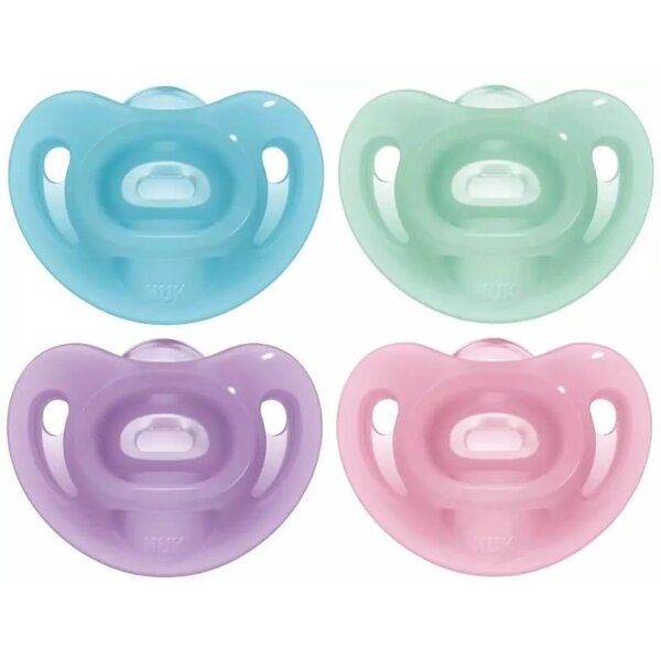 Silikonitutti NUK Sensitive 0-6kk, 1 kpl