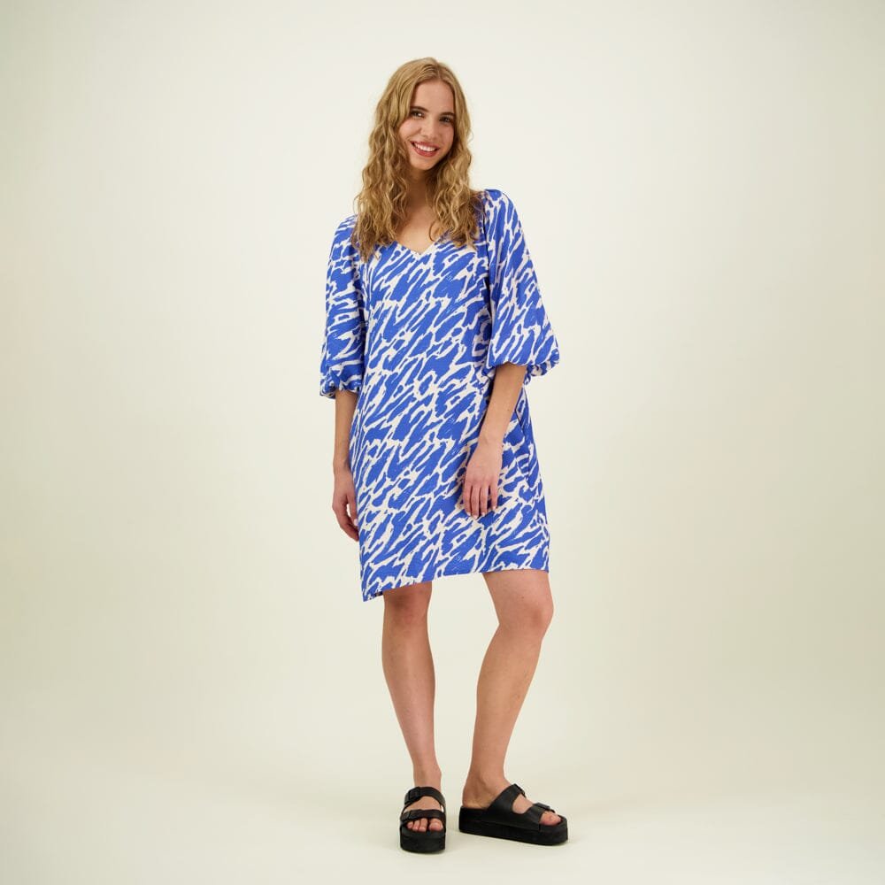 Sophy Volume Sleeve Tunic Dress -Mekko |  Electric - XS