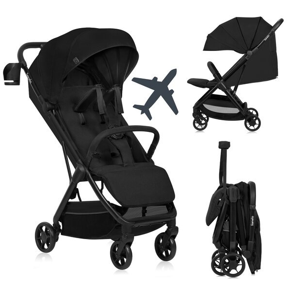 Sporttiset lastenvaunut Lionelo Julie Air Black Onyx