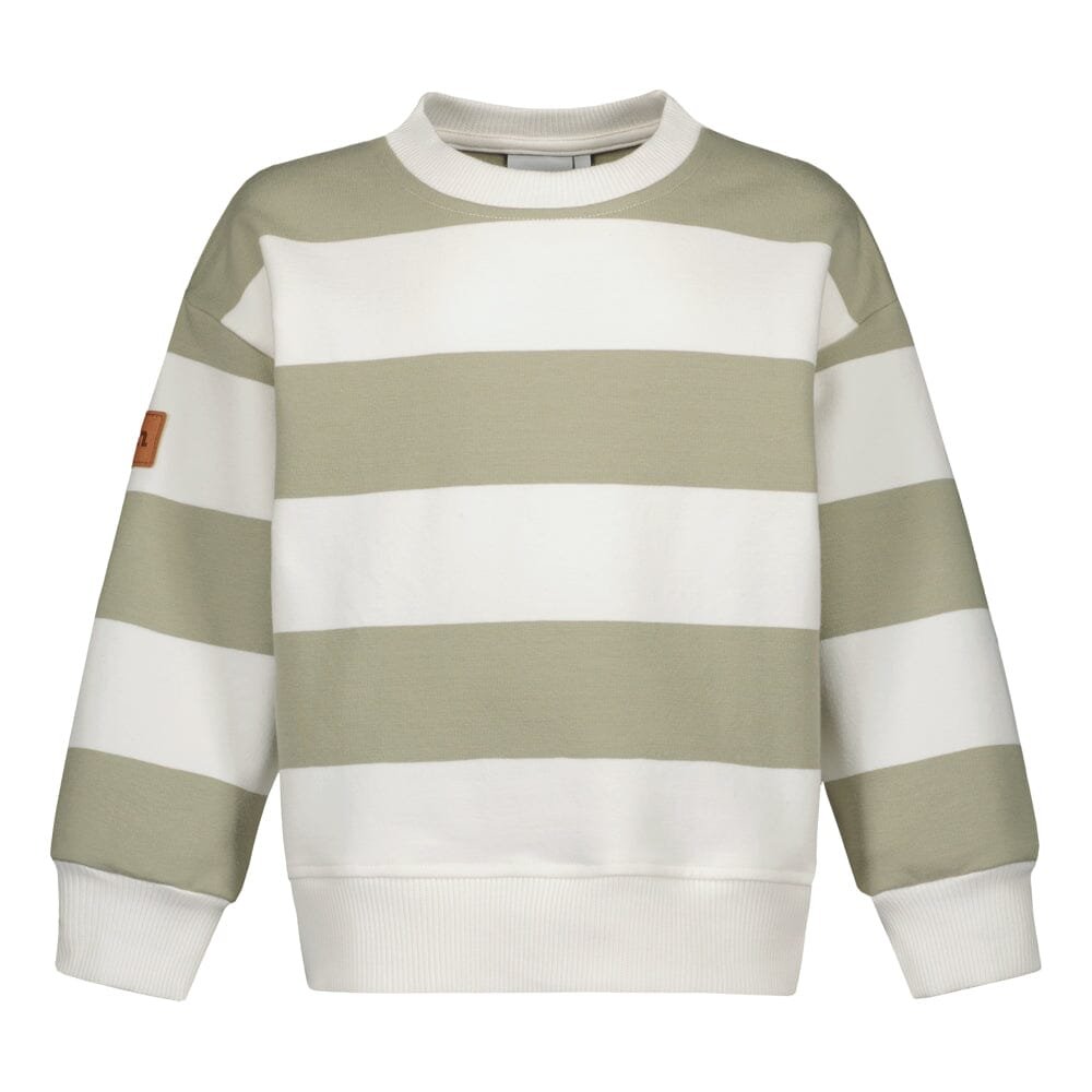 STRIPED OVERSIZE -COLLEGEPAITA | MILKY PEAR-VANILLA - 122/128