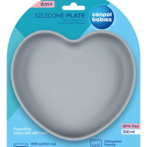 Tarrapohjainen silikonilautanen Canpol Babies, sininen