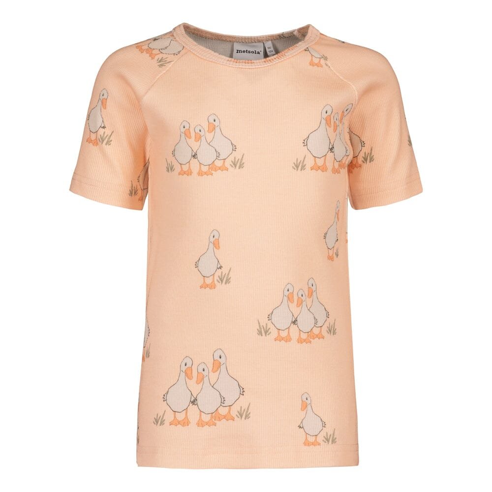 Tiny Farmers -Rib T-Paita  | Milky Apricot - 74/80