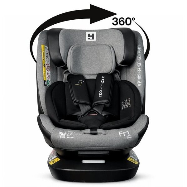 Automobiiliturvaistuin HAMILTON 360º FR01 i-size 0-36 kg Vaaleanharmaa