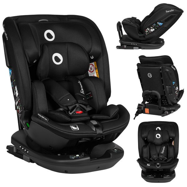 Turvaistuin lapsille Lionelo Bastiaan RWF i-Size Black Carbon ISOFIX, 0–36 kg, 40–150 cm, musta