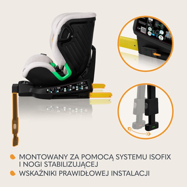 Turvaistuin Lionelo Harmony I-size Beige Sand, ISOFIX, 0-36 kg, hiekanvärinen