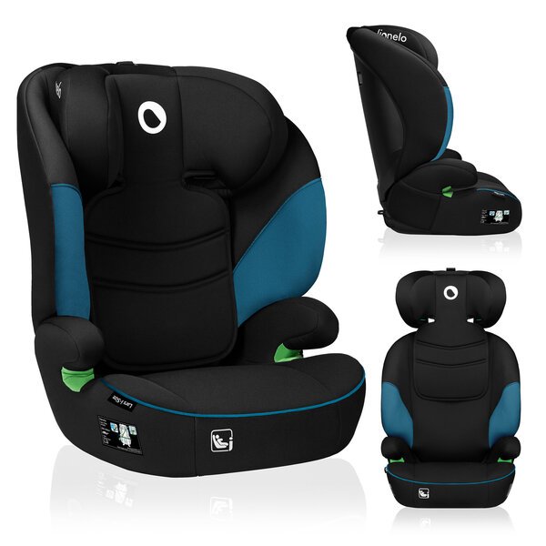 Lionelo Lars I-Size Green Turquoise turvaistuin, 100–150 cm, ISOFIX, vihreä turkoosi