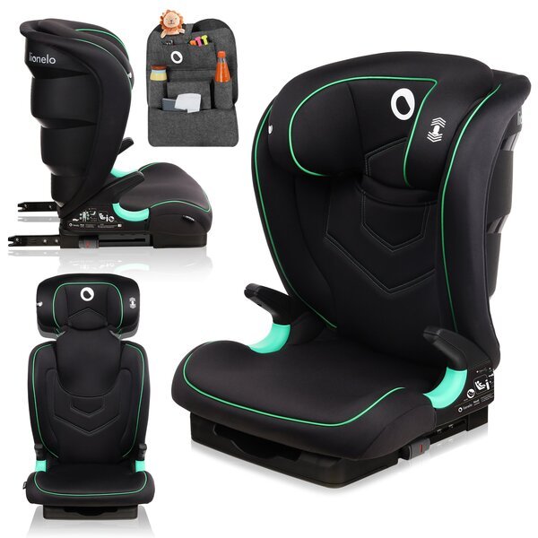 Lionelo Neal Black Onyx i-Size turvaistuin, 15–36 kg, ISOFIX, musta