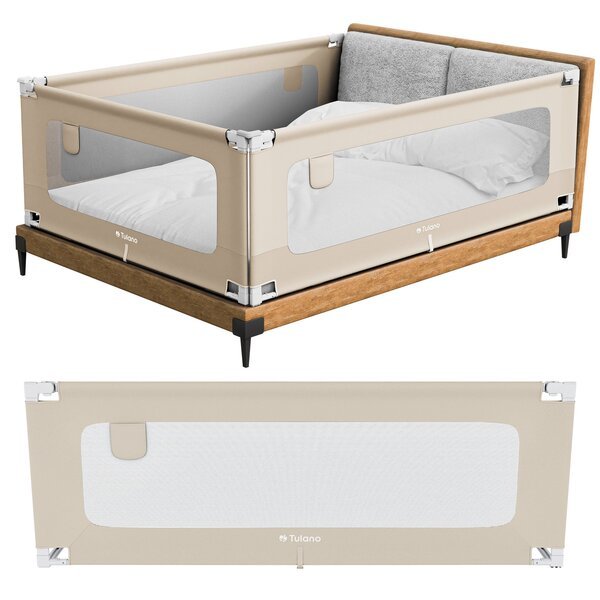 Tulano Cover 30 beige turvalaita sänkyyn 200 cm – suojaa putoamiselta