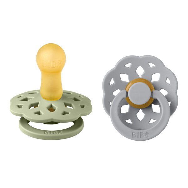 BIBS Boheme - Khaki / Dusty Blue 0-6months