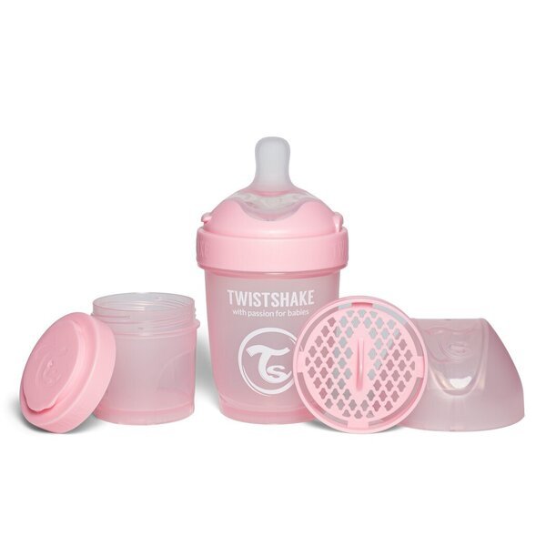 Twistshake Anti-Colic -pullo Pro Double 79008, 180 ml, pinkki