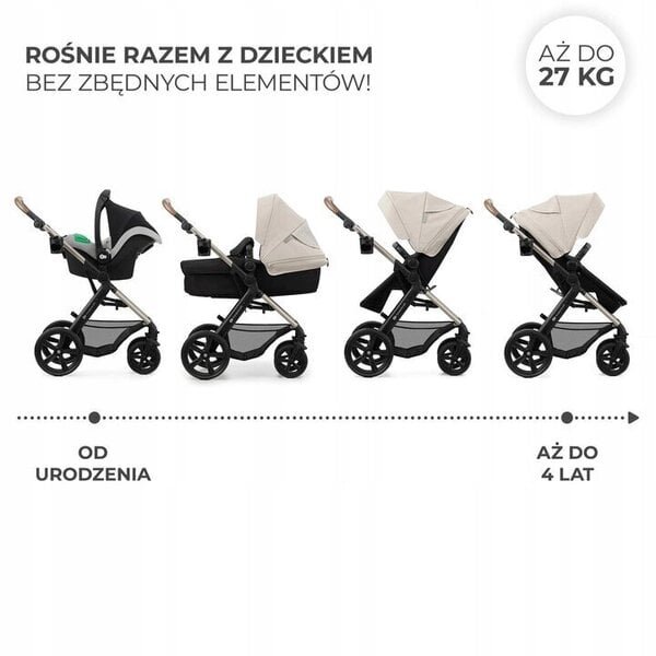 Universaali lastenvaunu Kinderkraft Moov 2 3in1, Moonlight Grey