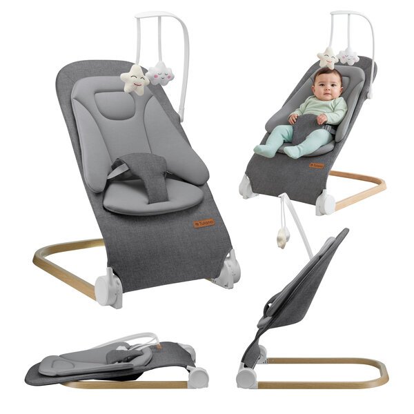 Sitteri Tulano Moon 50 Grey, 0–9 kg, 4 selkänojan asentoa, leluvarsi, harmaa