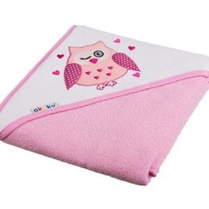 Akuku vauvan pyyhe hupulla Pöllö, 80x80 cm, A1233