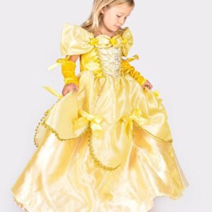 Den Goda Fen "Belle" Keltainen Prinsessamekko 2-4v 98-104cm