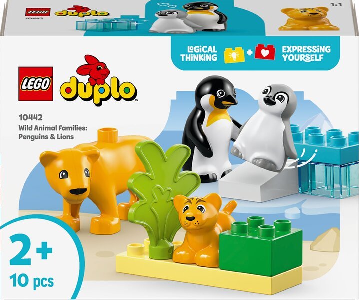 LEGO DUPLO My Town 10442 Villieläinperheet: pingviinit ja leijonat - Varhaisopetuspelit