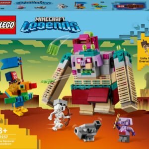 LEGO® 21257 Minecraft Legends Attack of the Devourer, hahmojen rakennuslelu, setti sankariminihahmoilla