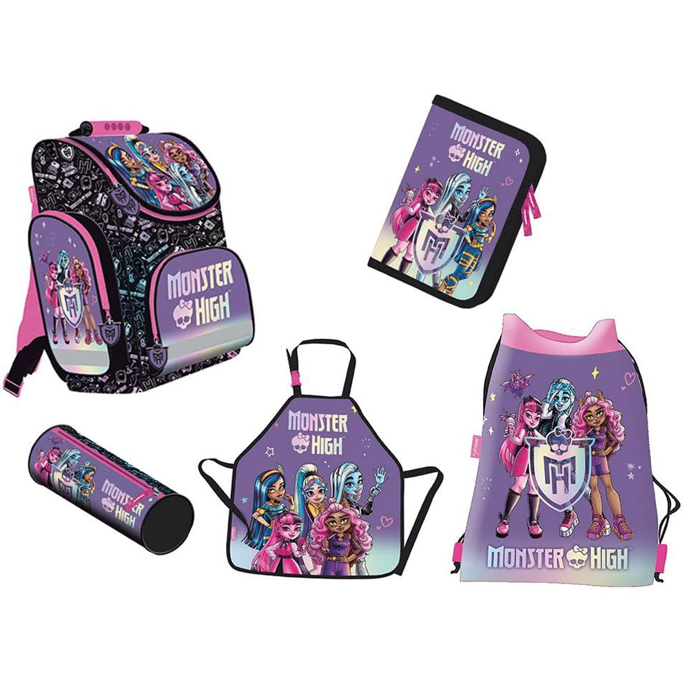 Monster High Koulureppusetti 5 osaa Koululaukut 661389