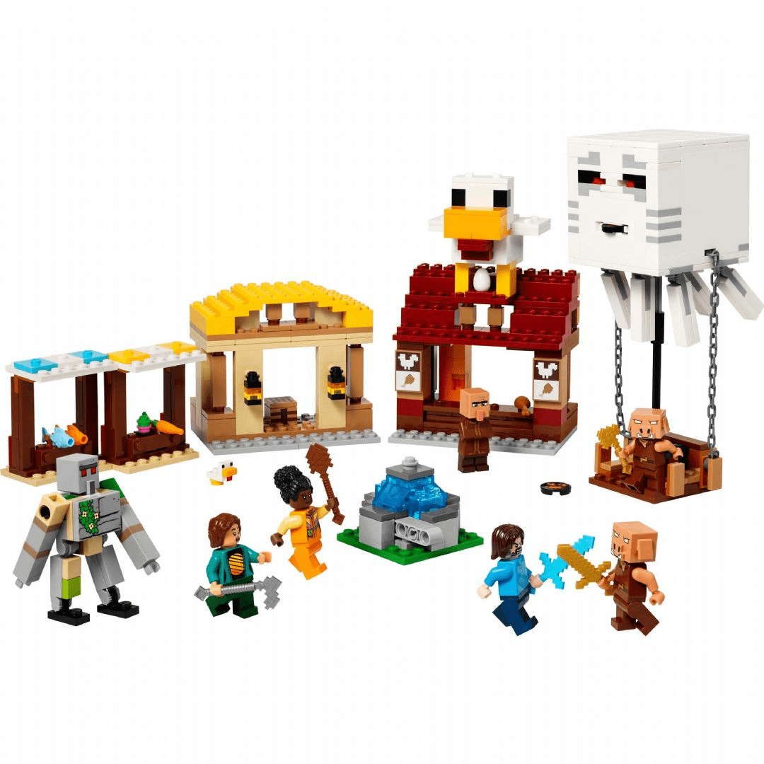 Ghast-hyökkäys kylään LEGO Palikat Minecraft 21273