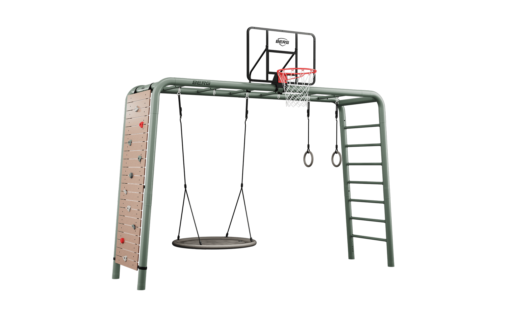 BERG PlayBase Setit Large Green + Ultimate set  - Vihreä - L (380 x 100 x 245 cm)