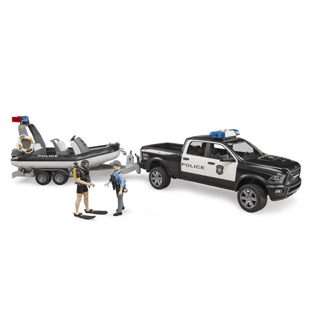 RAM 2500 Police Pickup with trailer Bruder Pelastusajoneuvot 02507