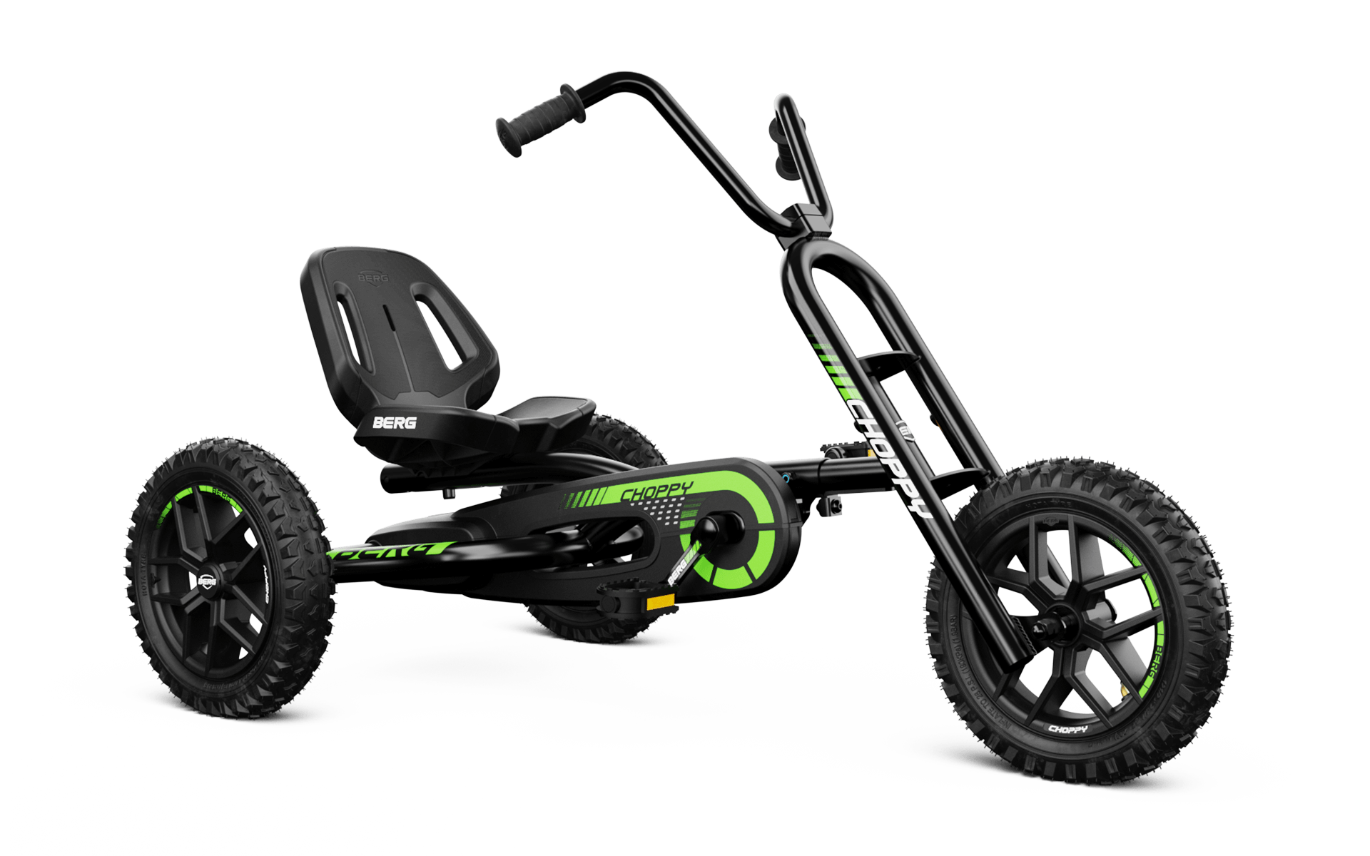 BERG Choppy Neo - Polkuauto 3+ vuotta - Musta/Vihreä