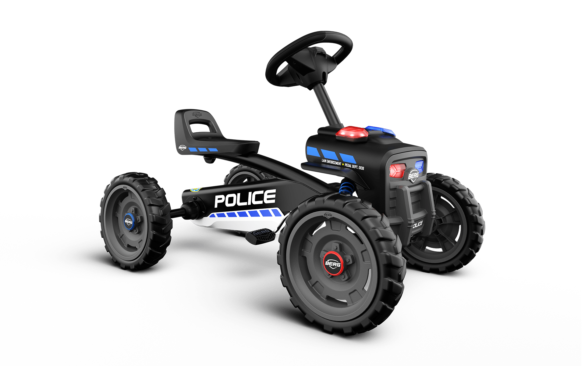 BERG Buzzy Police - Polkuauto 2+ vuotta - Musta - Suoravetoinen
