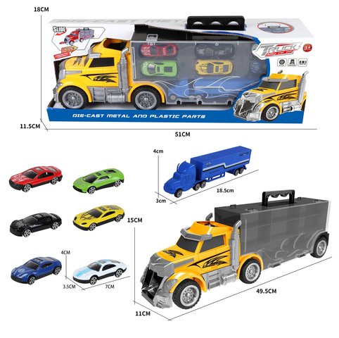 Kuorma-auto ja 7 Autoa