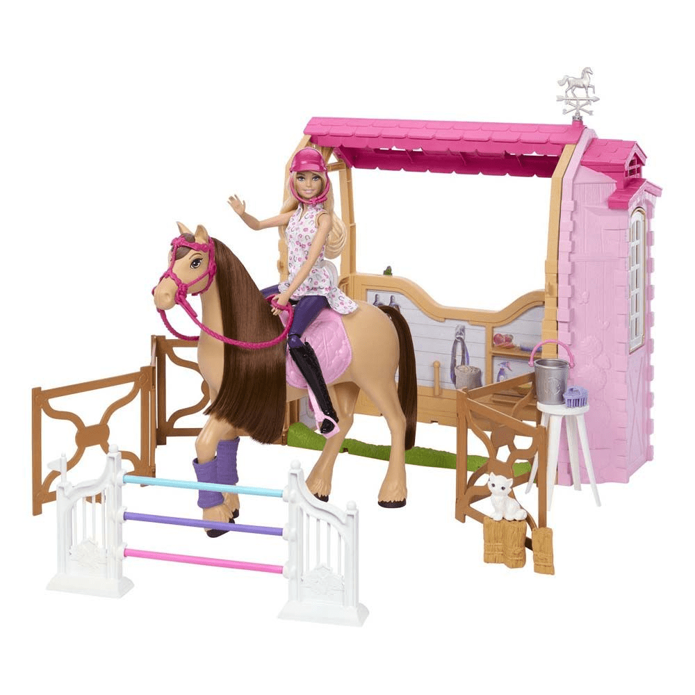 Barbie Great Chase Unelmatalli Barbie Ratsastusleikki Hahmot Lelusetti HXJ44