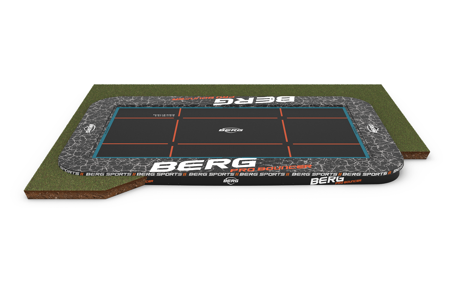 BERG SPORTS Ultim Pro Bouncer FlatGround 500 - Trampoliini Suorakulmainen - 500 x 300 cm