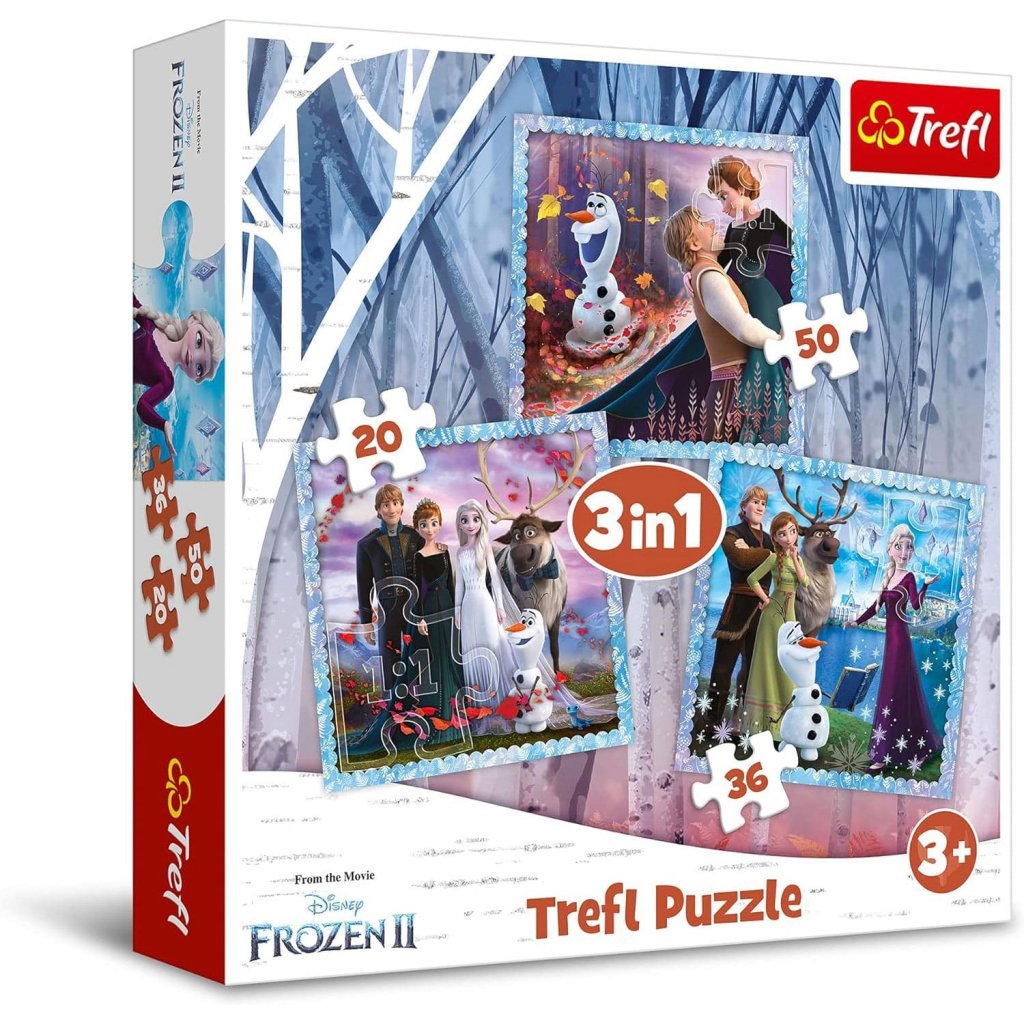 3-in-1 Lasten Palapeli Disney Frozen (20, 36, 50 palaa)