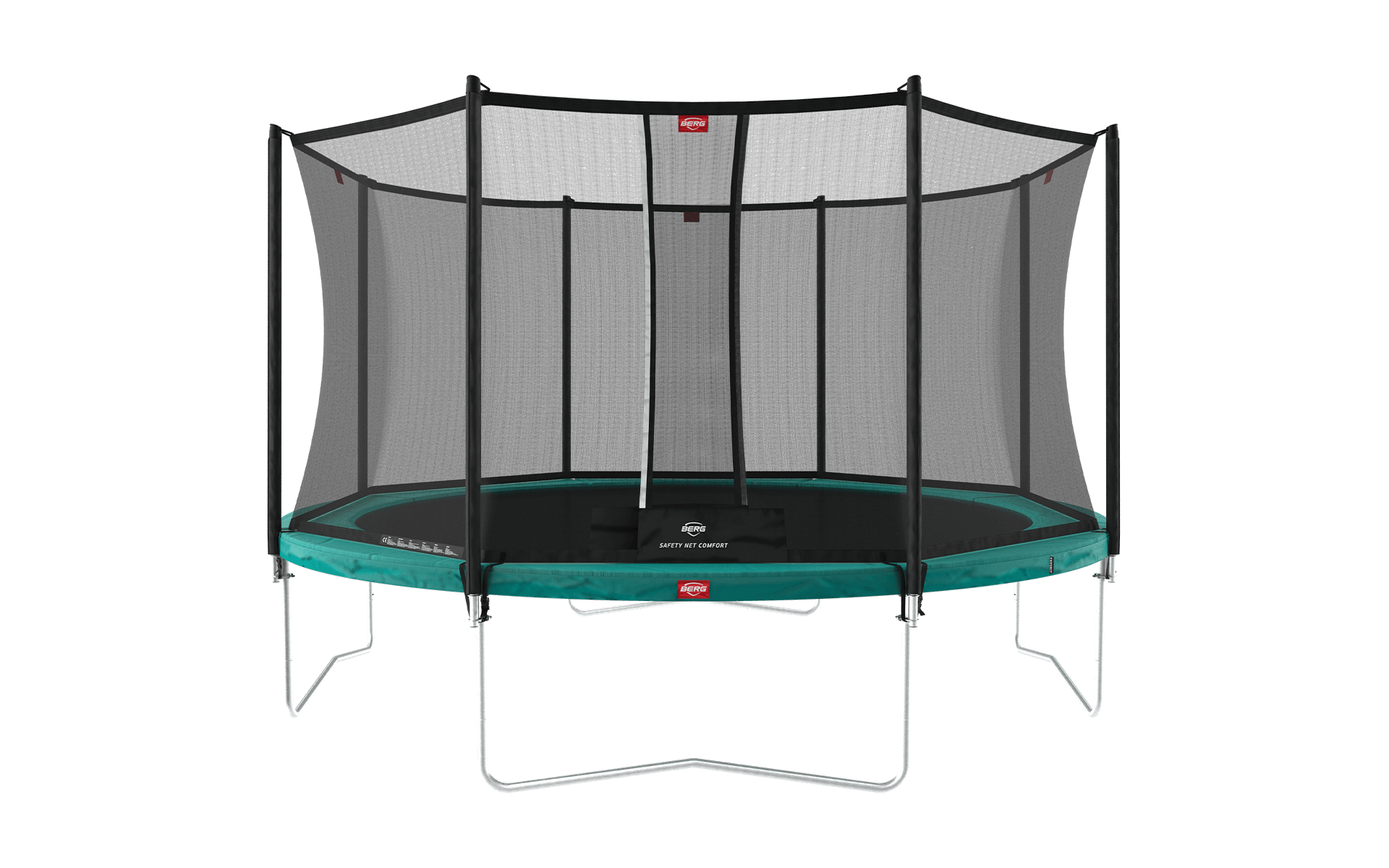 BERG Favorit Regular 380 Vihreä + Safety Net Comfort - Trampoliini Pyöreä - 380 cm