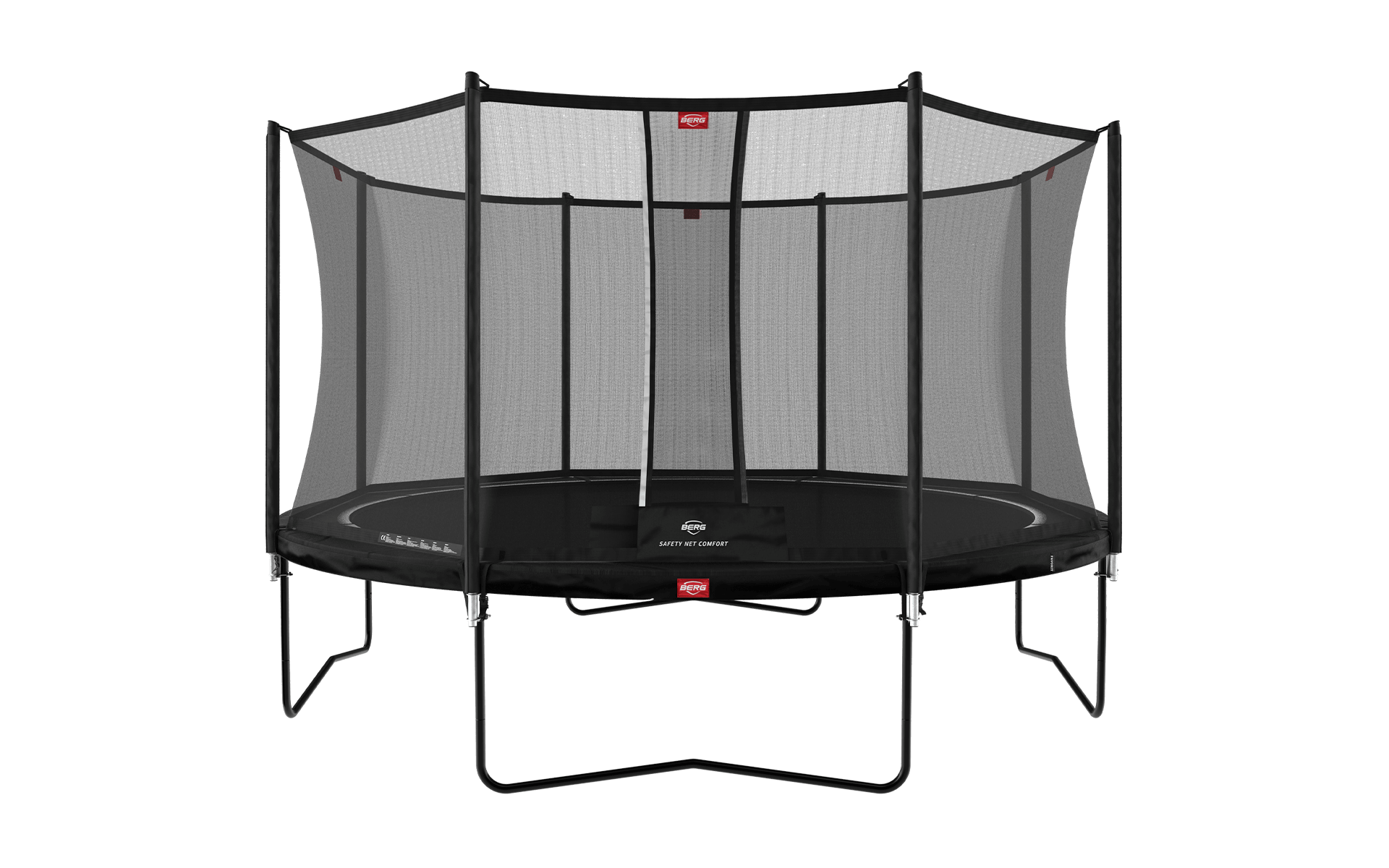 BERG Favorit Regular 380 Musta + Safety Net Comfort - Trampoliini Pyöreä - 380 cm