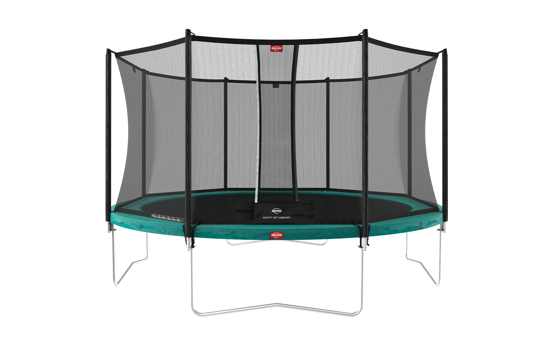 BERG Favorit Regular 430 Vihreä + Safety Net Comfort - Trampoliini Pyöreä - 430 cm