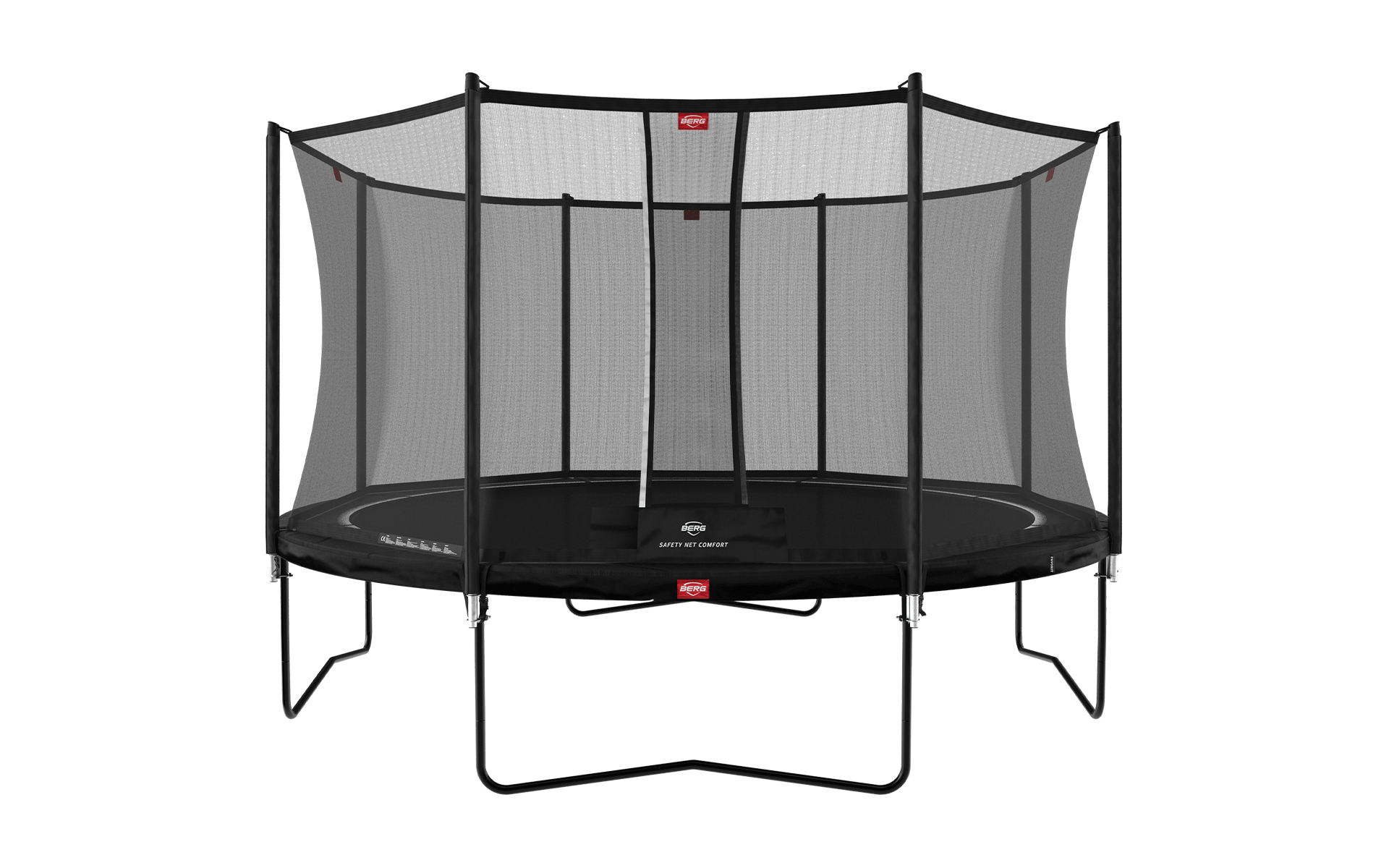 BERG Favorit Regular 430 Musta + Safety Net Comfort - Trampoliini Pyöreä - 430 cm